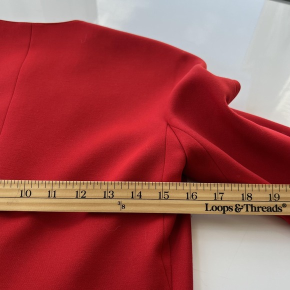 Vintage Valentino Boutique Skirt Suit Womens 4 Red‎ Made in Italy Two Piece 90s - Picture 15 of 16